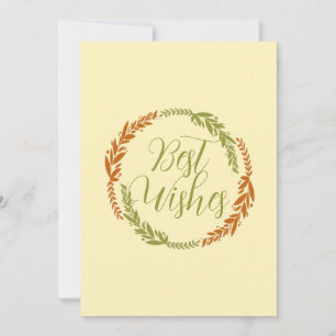 Cute Best Wishes Wreating Briefkaart