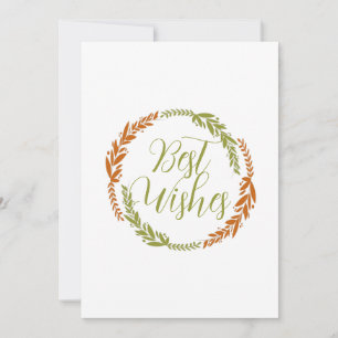 Cute Best Wishes Wreating Briefkaart