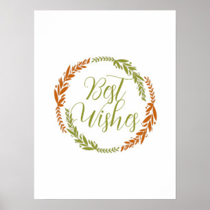 Cute Best Wishes Wreating Poster