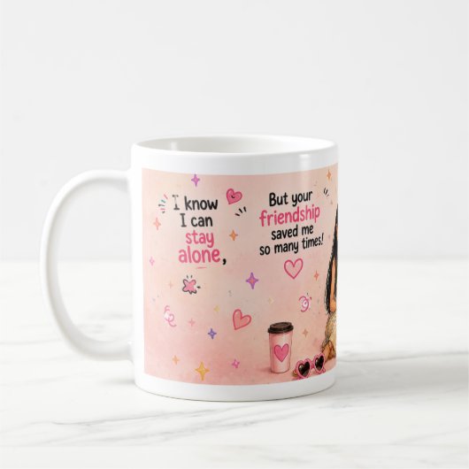Cute Beste Vriendin Coffee Mok Wrap | Vriendschaps (Links)