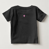 Cute Bestie Baby Meisje Hart Design Roze Baby T-Sh (Achterkant)