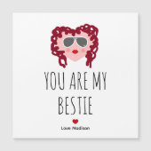 Cute Bestie Pink Red Heart BFF Valentijns (Voorkant)