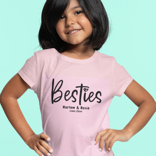 Cute Besties BFF Beste vrienden Uw namen T-shirt