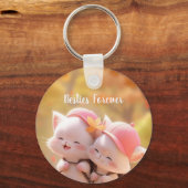 Cute Besties Forever Cat Keychain (Voorkant)