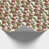 Cute betegelde kersen babyshower cadeaupapier (Hoek)