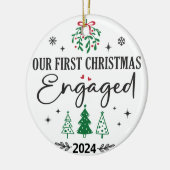 Cute | Betrokken | Eerste Kerstdag Keramisch Ornament (Links)