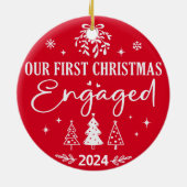 Cute | Betrokken | Eerste Kerstdag Keramisch Ornament (Achterkant)