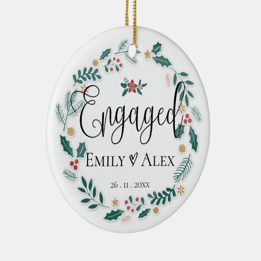 Cute | Betrokken | Eerste Kerstdag Keramisch Ornament (Rechts)