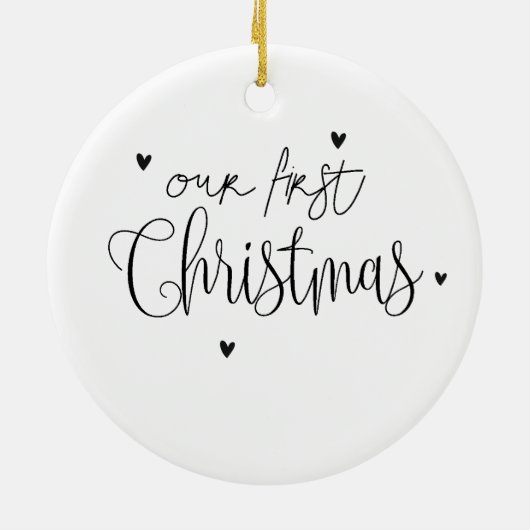 Cute | Betrokken | Eerste Kerstdag Keramisch Ornament (Achterkant)