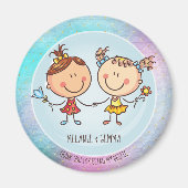 Cute BFF Besties Kawaii Cadeaus voor Meisjes Vrien Magneet (Voorkant)