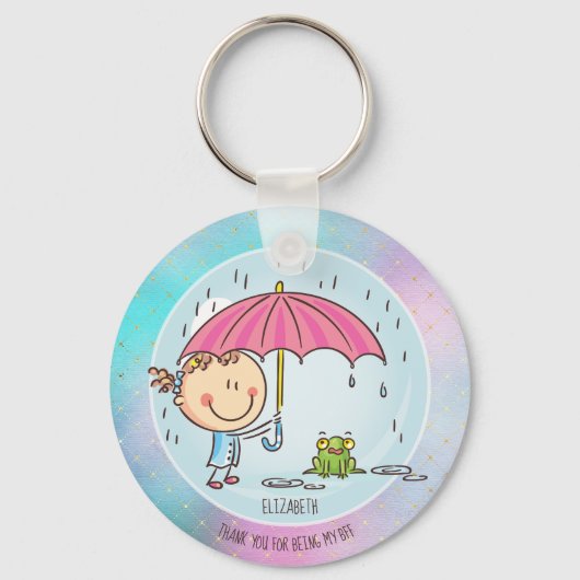 Cute BFF Besties Kawaii Cadeaus voor Meisjes Vrien Sleutelhanger (Voorkant)
