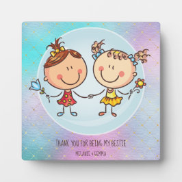 Cute BFF Besties Kawaii Gifts for Girls Friends Fotoplaat