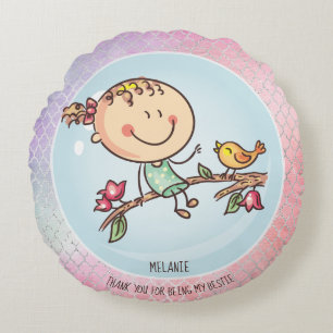 Cute BFF Besties Kawaii Gifts for Girls Friends Rond Kussen