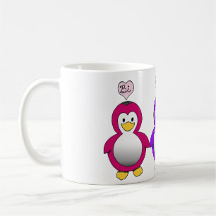 Cute bi pride bi love pinguins cup koffiemok