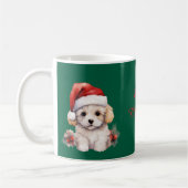 Cute Bichon Frise at Christmas Koffiemok (Links)