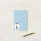 Cute Bichon Frise die een Pet van een partij leidt Post-it® Notes (Op bureau)