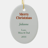 Cute Bichon Frise Dog Christmas Gift Bag Keramisch Ornament (Achterkant)