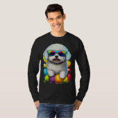 Cute Bichon Frise Easter Eggs Dog Costume Womens M T-shirt (Voorkant volledig)