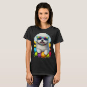 Cute Bichon Frise Easter Eggs Dog Costume Womens M T-shirt (Voorkant volledig)