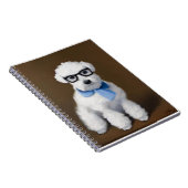 Cute Bichon Frisé Wearing Glasses Notitieboek (Rechterzijde)