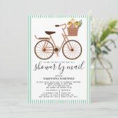Cute Bicycle Baby Shower per post Kaart (Staand voorkant)
