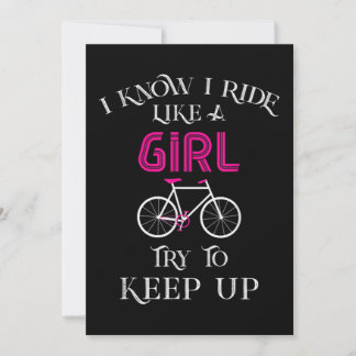 Cute Bicycle Bike Woman Girl Vrouw Kaart