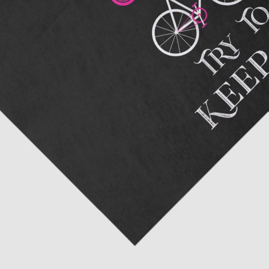 Cute Bicycle Bike Woman Girl Vrouw Tissuepapier (Detail)