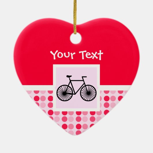 Cute Bicycle Keramisch Ornament (Achterkant)