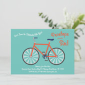 Cute Bicycle Kinder Bike Birthday Party Cycling Kaart (Staand voorkant)