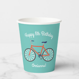 Cute Bicycle Kinder Bike Birthday Party Cycling Papieren Bekers