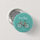 Cute Bicycle Kinder Bike Birthday Party Cycling Ronde Button 3,2 Cm (Voorkant /achterkant)