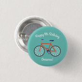Cute Bicycle Kinder Bike Birthday Party Cycling Ronde Button 3,2 Cm (Voorkant /achterkant)