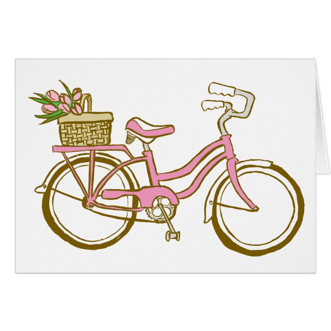 Cute Bicycle met Tulips (Voorkant Horizontaal)