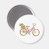 Cute Bicycle met Tulips Magneet (Voorkant / Achterkant)