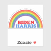 Cute Biden Harris Rainbow Political Sticker (Vel)