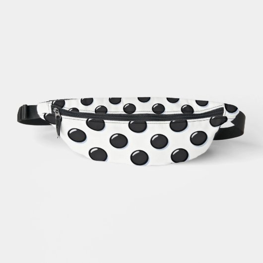 Cute Big Black Polka Dots Fanny Pack Heuptasje (Voorkant)