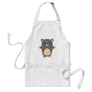 Cute Big Blue Cartoon Beer Apron Standaard Schort