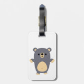Cute Big Blue Cartoon Beer Bagagelabel (Achterkant verticaal)