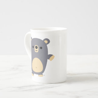 Cute Big Blue Cartoon Beer Bone China Mok