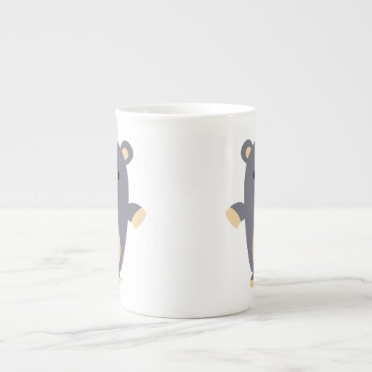 Cute Big Blue Cartoon Beer Bone China Mok (Voorkant)