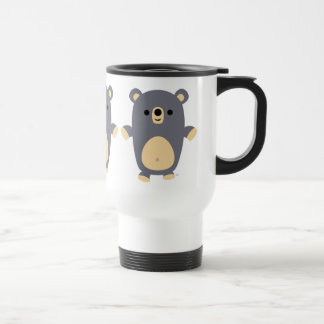 Cute Big Blue Cartoon Beer Commuter Mok