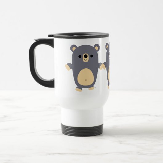 Cute Big Blue Cartoon Beer Commuter Mok (Links)