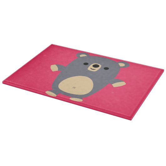 Cute Big Blue Cartoon Beer Cutting Board Snijplank (Hoek)