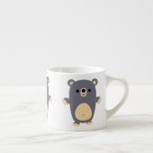 Cute Big Blue Cartoon Beer Espresso Mok (Rechts)