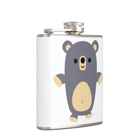 Cute Big Blue Cartoon Beer Hip Flask Heupfles (Rechts)
