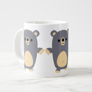 Cute Big Blue Cartoon Beer Jumbo Mok
