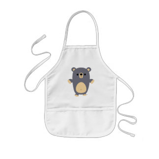 Cute Big Blue Cartoon Beer Kinder Apron Schort