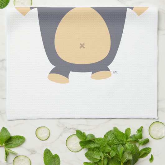 Cute Big Blue Cartoon Beer Kitchen Towel Theedoek (Gevouwen)