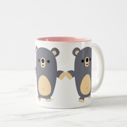 Cute Big Blue Cartoon Beer Mok (Voorkant rechts)