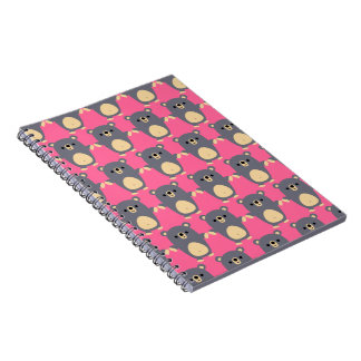 Cute Big Blue Cartoon Beer Notitieboek
